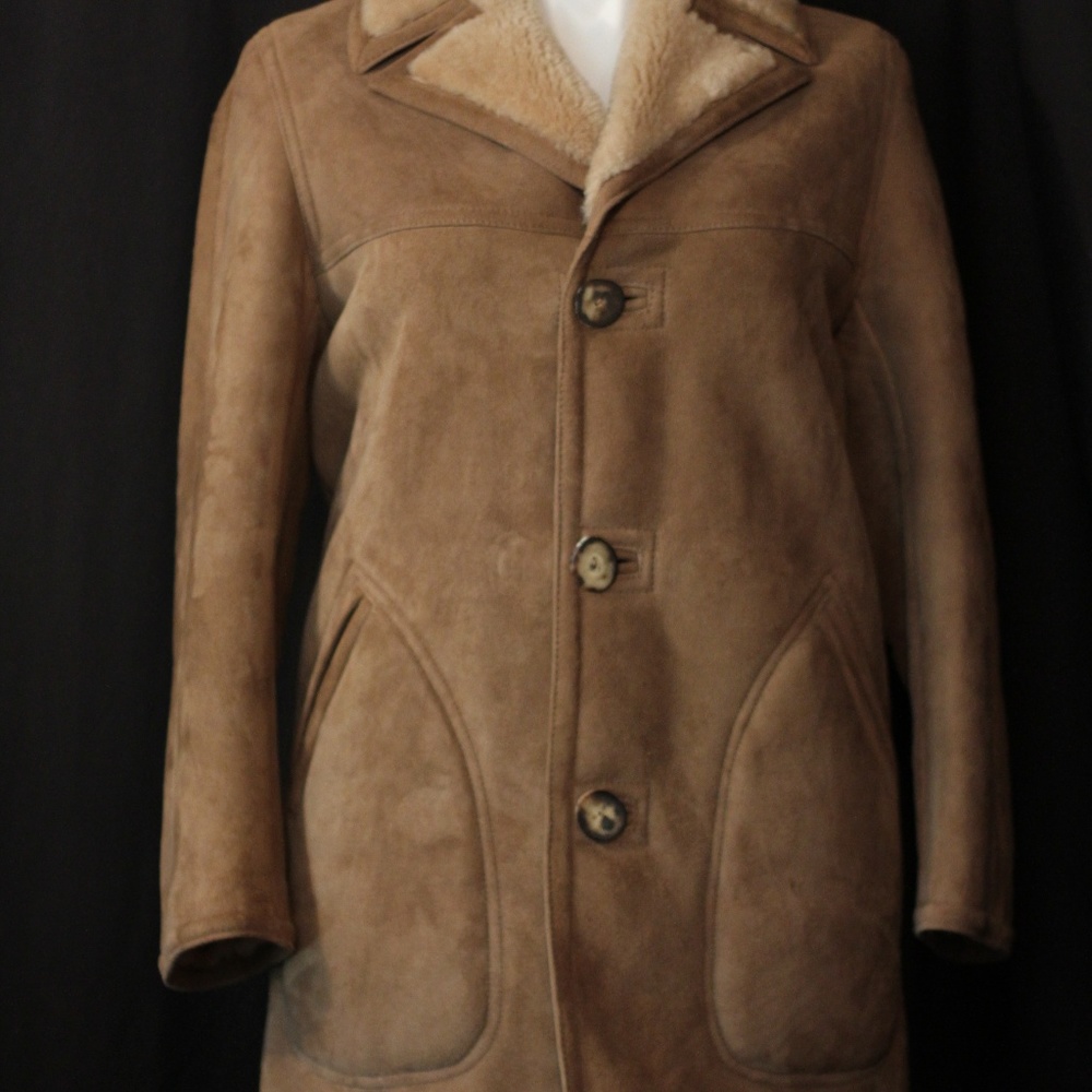 Abercrombie & Fitch Sheepskin Coat Jacket Size 40
